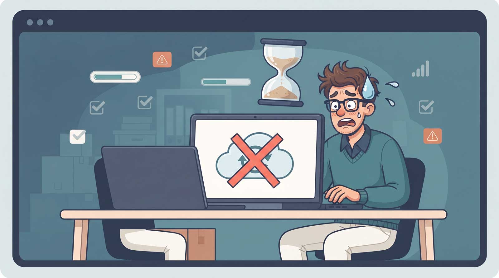 Illustration representing backup verification.